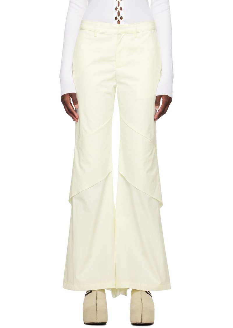 Dion Lee Off-White Drape Trousers