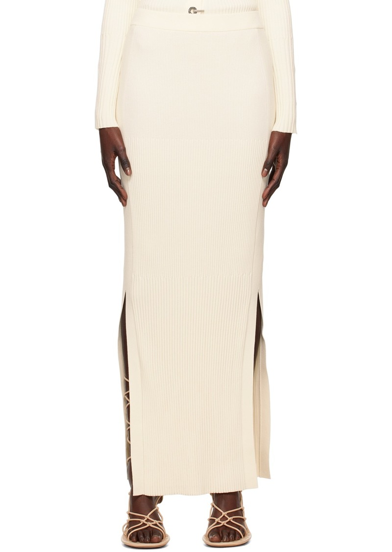 Dion Lee Off-White Gradient Rib Maxi Skirt