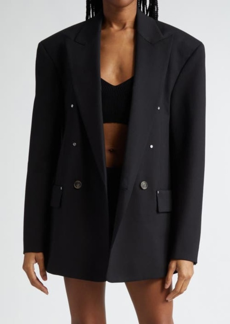Dion Lee Oversize Double Breasted Stretch Wool Blazer