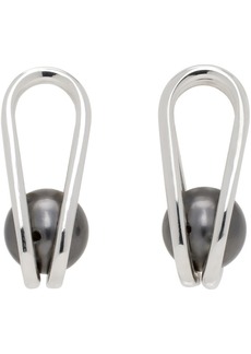 Dion Lee Silver Medium Cage Earrings