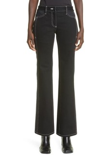 Dion Lee Spliced Low Rise Bootcut Jeans