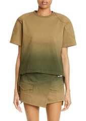 Dion Lee Sunfade Gradient Padded Cotton Jersey T-Shirt