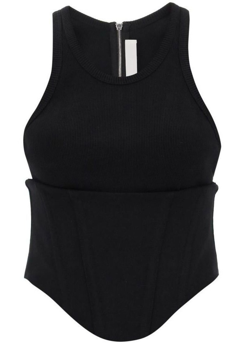 Dion lee tank top with underbust corset