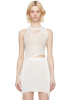 Dion Lee White Bone Merrow Tank Top