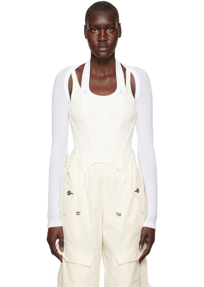 Dion Lee White Combat Corset Tank Top