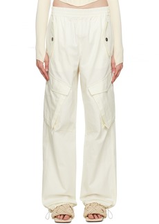 Dion Lee White Elasticized Trousers