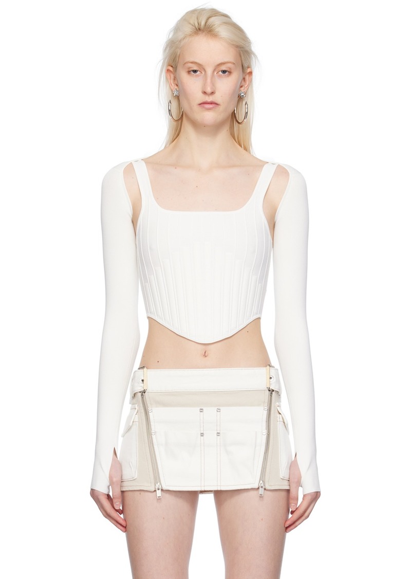 Dion Lee White Ventral Compact Corset Top