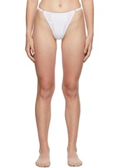 Dion Lee White Y-Front Unisex Thong