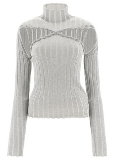 DION LEE "X-Braid Reflective" sweater