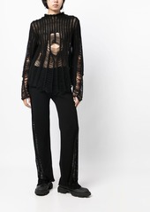 Dion Lee distressed Float knitted trousers