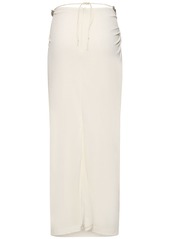 Dion Lee Embellished Sheer Jersey Midi Skirt