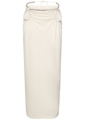 Dion Lee Embellished Sheer Jersey Midi Skirt