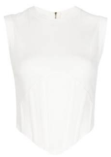 Dion Lee fine-ribbed corset tank top