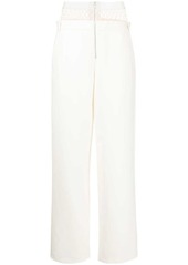 Dion Lee fishnet panel straight-leg trousers