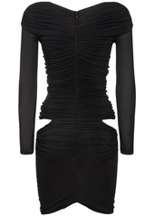 Dion Lee Gathered Cut Out Jersey Mini Dress