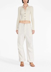 Dion Lee Gradient ribbed cropped cardigan