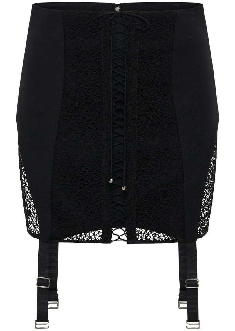 Dion Lee lace-up corset-style miniskirt