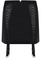Dion Lee lace-up sheer miniskirt