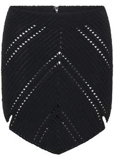 Dion Lee Leaf crochet high-waisted skirt