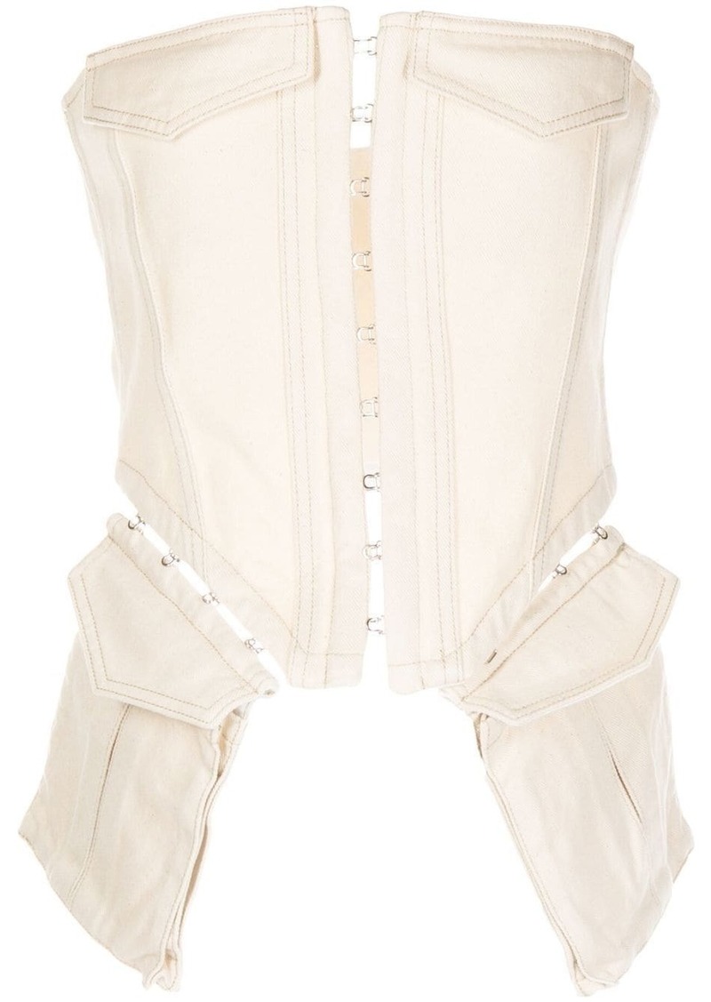 Dion Lee pocket denim corset