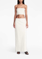 Dion Lee Snake Etched leather maxi skirt