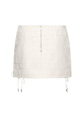 Dion Lee Snake Etched Leather Mini Skirt