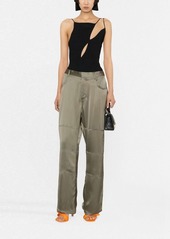 Dion Lee straight-leg satin trousers