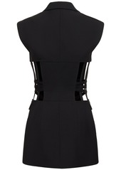 Dion Lee Wool Blend Cut Out Corset Mini Dress