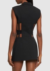 Dion Lee Wool Blend Cut Out Corset Mini Dress