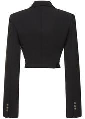 Dion Lee Wool Blend Interlock Crop Jacket