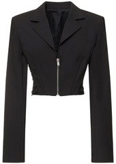 Dion Lee Wool Blend Interlock Crop Jacket