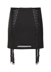 Dion Lee Wool Blend Interlock Zipped Mini Skirt