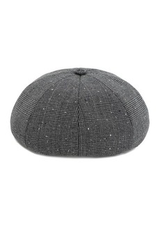 DIOR HOMME  WOOL-BLEND CANVAS WITH PRINCE OF WALES MOTIF HAT