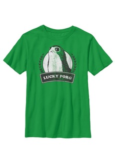 Disney Boy's Star Wars The Last Jedi St. Patrick's Day Lucky Porg Child T-Shirt