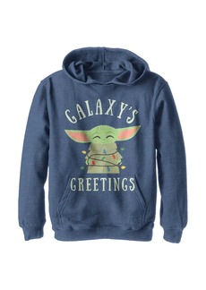 Disney Boy's Star Wars The Mandalorian Christmas The Child Greetings Child Pull Over Hoodie