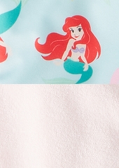 Disney Baby The Little Mermaid 2-Pc. Printed One-Piece Swimsuit & Hooded Swim Cover-Up Set - Pink