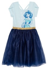 Disney Big Girls Jasmine Short Sleeve Tutu Dress