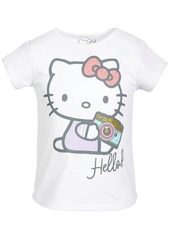 Toddler Girls Short Sleeve Hello Kitty Camera Tee - White