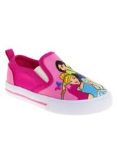 Disney Little Girls Princess Slip On Canvas Sneakers - Pink