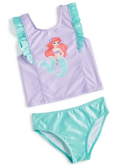 Disney Princess Little Girls The Little Mermaid Tankini Swimsuit, 2 Piece Set - Green
