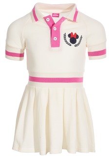 Disney Toddler & Little Girls Minnie Mouse Pique Polo Dress - Off White