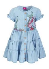 Disney Toddler & Little Girls The Little Mermaid Cotton Chambray Dress - Light Wash