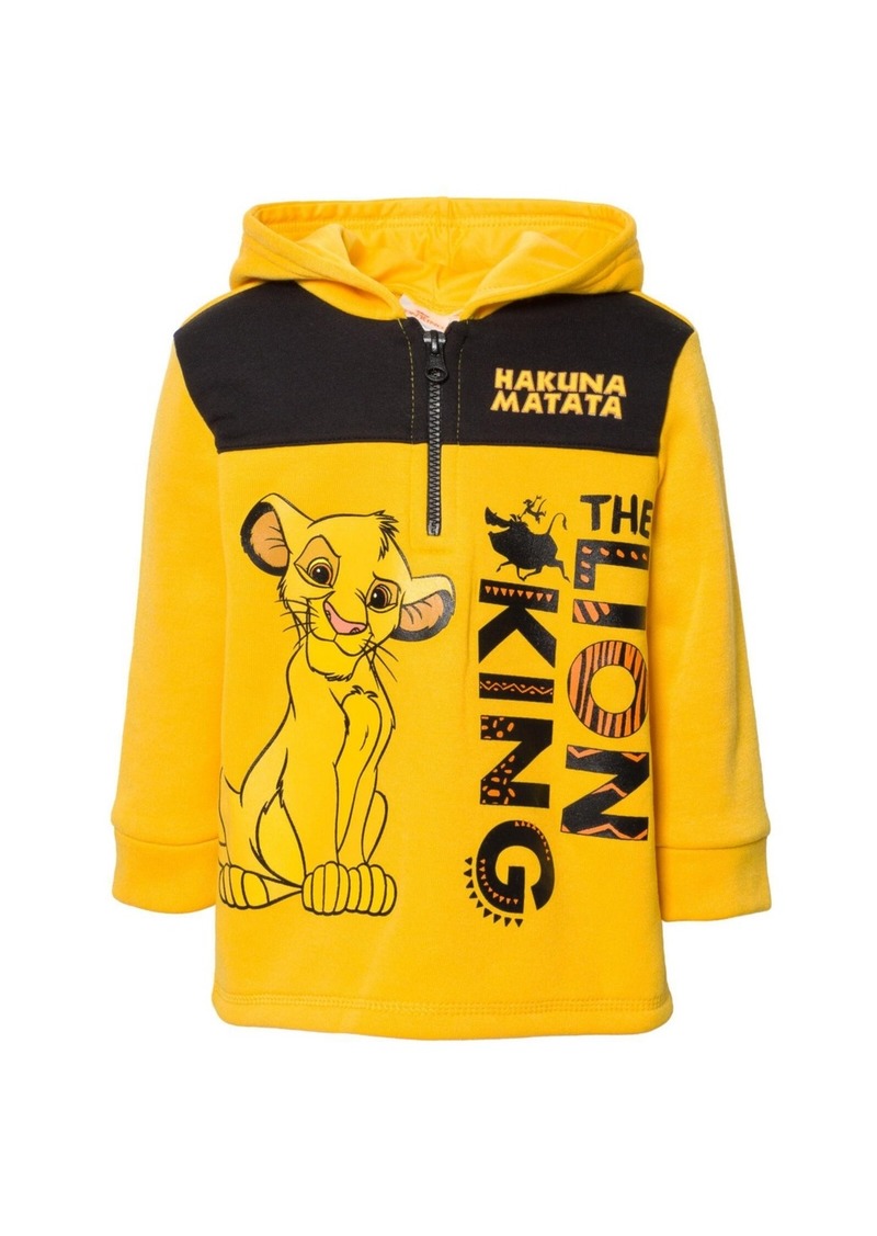 Disney Toddler Boys Fleece Half Zip Hoodie to (12 Months - 18-20) - Simba