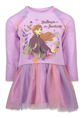 Disney Toddler Girls Frozen Princess Lilo & Stitch Minnie Mouse Moana Dress to (2T - 14-16) - Anna