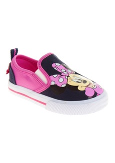 Disney Toddler Girls Minnie Mouse Slip On Canvas Sneakers - Navy, Fuchsia