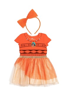 Disney Toddler Girls Moana Tulle Dress and Headband - Moana
