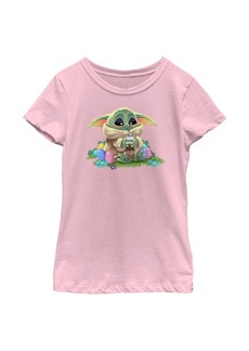Disney Girl's Star Wars: The Mandalorian Grogu Easter Egg Collector Child T-Shirt