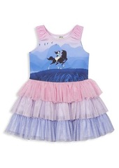 Little Girl's & Girl's Disney x Pippa & Julie Mulan Tiered Tutu Dress