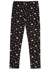 Disney Toddler Girls Full Length Legging with Allover Hearts and Dot Graphic Print