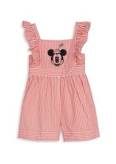 Disney Little Girl’s Minnie Striped Cotton Romper